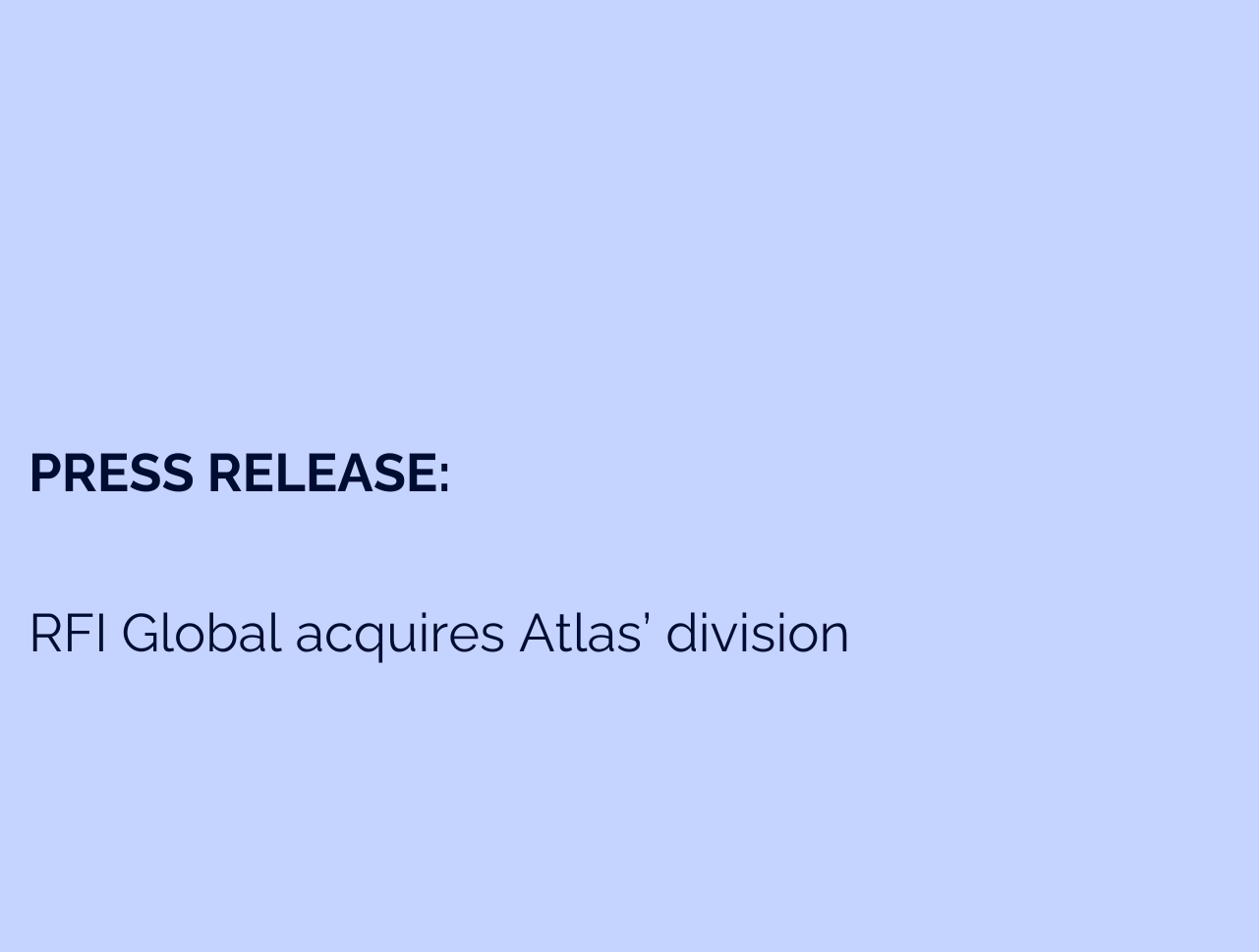 RFI Global acquires Atlas’ division